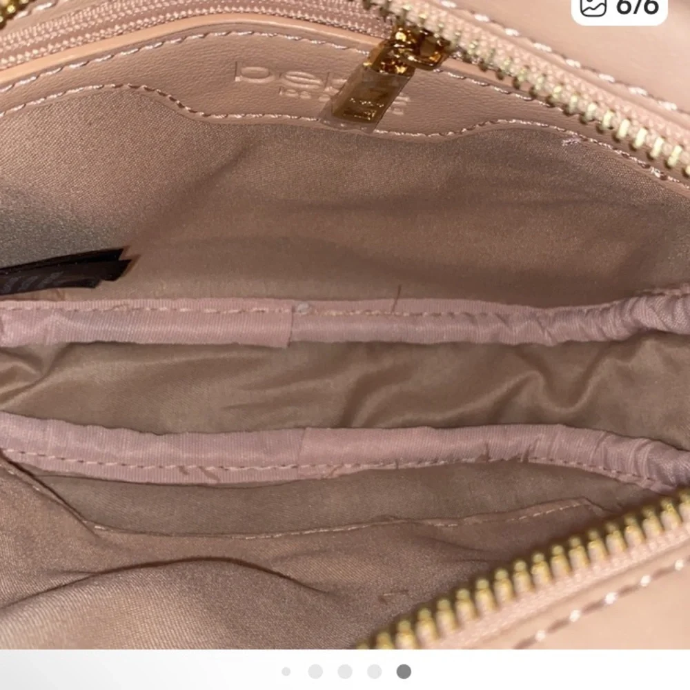 bebe Quilted Crossbody Bag in Blush Pink, NWT